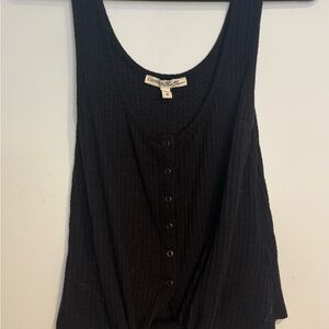 Express Black Ribbed Tank Top